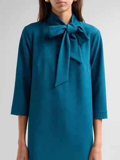 Ming Wang Women's Amica Tineck Crepe Shift Mini Dress | Thumbnail 5 Ming Wang Women's Amica Tineck Crepe Shift Mini Dress | Thumbnail 5