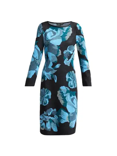 Ming Wang Women's Floral Jacquard Sheath Midi Dress | Thumbnail 1 Ming Wang Women's Floral Jacquard Sheath Midi Dress | Thumbnail 1