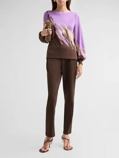 Ming Wang Women's Graphic Boatneck Top | Thumbnail 2 Ming Wang Women's Graphic Boatneck Top | Thumbnail 2