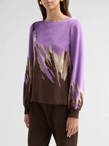 Ming Wang Women's Graphic Boatneck Top | Thumbnail 4 Ming Wang Women's Graphic Boatneck Top | Thumbnail 4