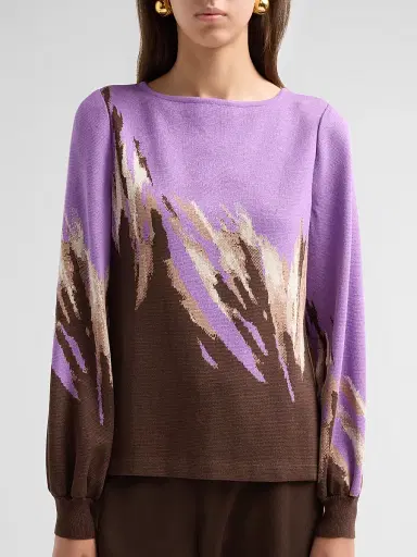 Ming Wang Women's Graphic Boatneck Top | Thumbnail 5 Ming Wang Women's Graphic Boatneck Top | Thumbnail 5