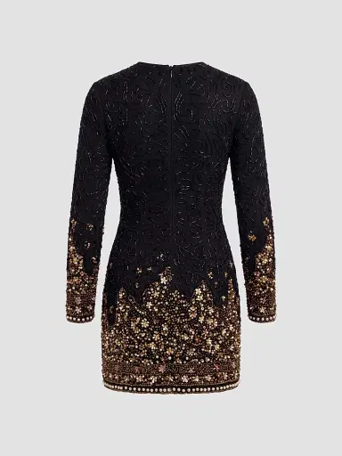 Mac Duggal Women's Embellished Velvet Mini Dress | Thumbnail 5 Mac Duggal Women's Embellished Velvet Mini Dress | Thumbnail 5
