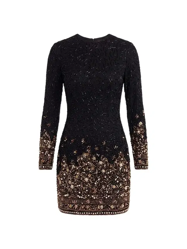 Women's Embellished Velvet Mini Dress Women's Embellished Velvet Mini Dress