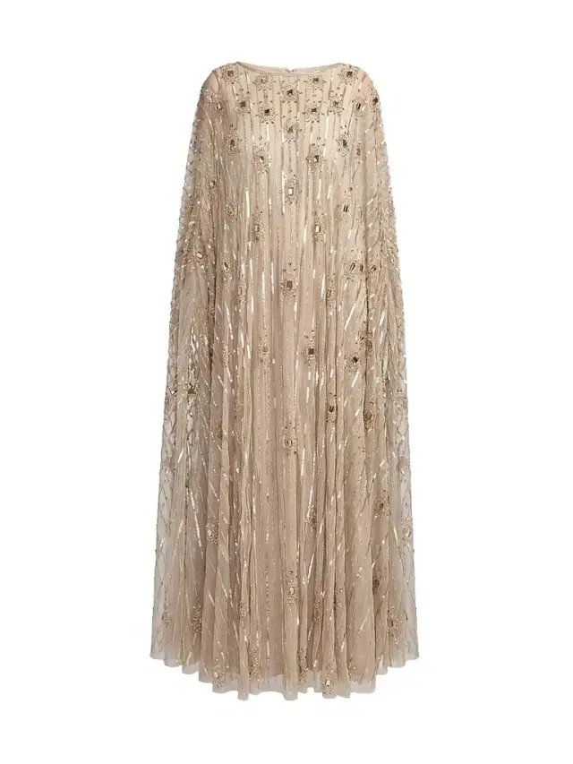Women's Beaded Georgette Caftan Gown Women's Beaded Georgette Caftan Gown