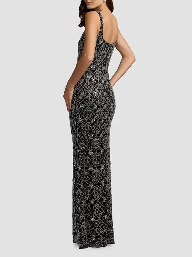 Mac Duggal Women's Embellished Mesh Sleeveless Gown | Thumbnail 3 Mac Duggal Women's Embellished Mesh Sleeveless Gown | Thumbnail 3