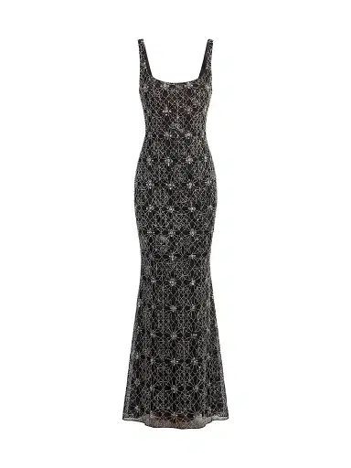 Mac Duggal Women's Embellished Mesh Sleeveless Gown | Thumbnail 1 Mac Duggal Women's Embellished Mesh Sleeveless Gown | Thumbnail 1