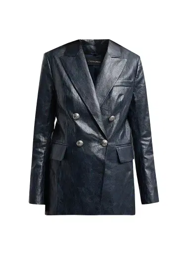 Kobi Halperin Women's Alyson Faux-Leather Double-Breasted Jacket | Thumbnail 1 Kobi Halperin Women's Alyson Faux-Leather Double-Breasted Jacket | Thumbnail 1