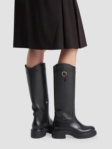 Santoni Women's 35MM Knee-High Leather Boots | Thumbnail 2 Santoni Women's 35MM Knee-High Leather Boots | Thumbnail 2