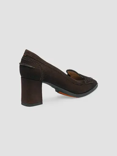 Santoni Women's 50MM Suede Loafer Heels | Thumbnail 5 Santoni Women's 50MM Suede Loafer Heels | Thumbnail 5