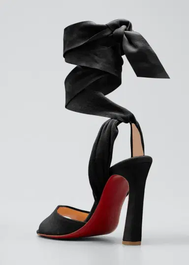 Christian Louboutin Rose Amelie Ankle-Wrap Red Sole Sandals | Thumbnail 2 Christian Louboutin Rose Amelie Ankle-Wrap Red Sole Sandals | Thumbnail 2