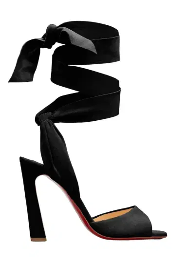 Christian Louboutin Rose Amelie Ankle-Wrap Red Sole Sandals | Thumbnail 1 Christian Louboutin Rose Amelie Ankle-Wrap Red Sole Sandals | Thumbnail 1