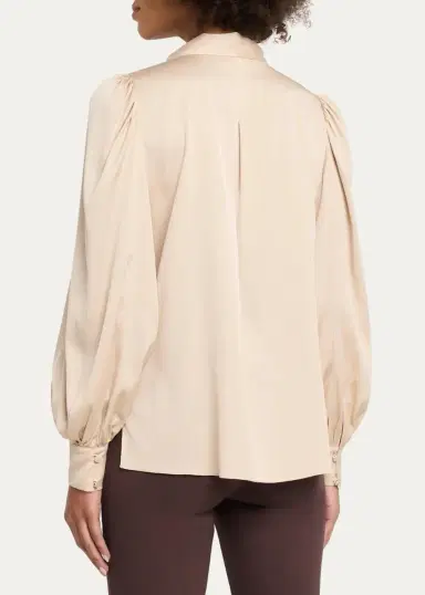 Kobi Halperin Selena Stretch-Silk Tieneck Blouse | Thumbnail 3 Kobi Halperin Selena Stretch-Silk Tieneck Blouse | Thumbnail 3