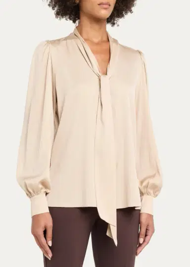 Kobi Halperin Selena Stretch-Silk Tieneck Blouse | Thumbnail 4 Kobi Halperin Selena Stretch-Silk Tieneck Blouse | Thumbnail 4