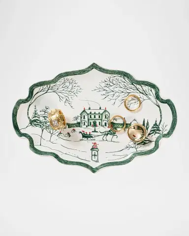 Juliska Country Estate Winter Frolic 7" Tray, Evergreen | Thumbnail 3 Juliska Country Estate Winter Frolic 7" Tray, Evergreen | Thumbnail 3