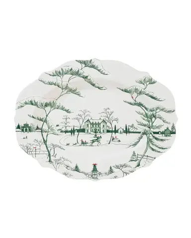 Juliska Country Estate Winter Frolic 18" Platter Evergreen | Thumbnail 1 Juliska Country Estate Winter Frolic 18" Platter Evergreen | Thumbnail 1