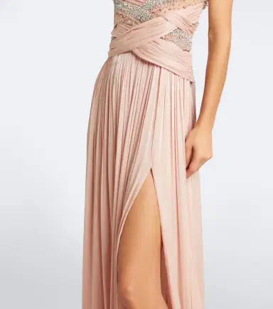 Costarellos Avalia draped embellished georgette bustier gown | Thumbnail 3 Costarellos Avalia draped embellished georgette bustier gown | Thumbnail 3