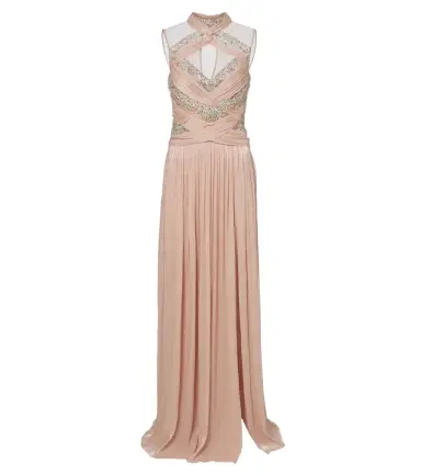 Costarellos Avalia draped embellished georgette bustier gown | Thumbnail 1 Costarellos Avalia draped embellished georgette bustier gown | Thumbnail 1