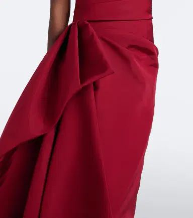 MONIQUE LHUILLIER Asymmetric draped silk bustier gown | Thumbnail 4 MONIQUE LHUILLIER Asymmetric draped silk bustier gown | Thumbnail 4