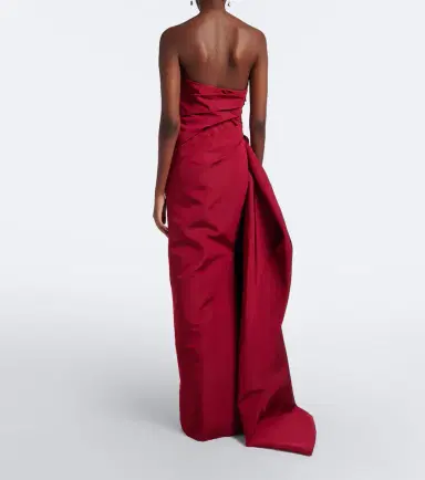MONIQUE LHUILLIER Asymmetric draped silk bustier gown | Thumbnail 5 MONIQUE LHUILLIER Asymmetric draped silk bustier gown | Thumbnail 5