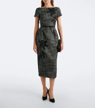 Erdem Embroidered wool-blend midi dress | Thumbnail 4 Erdem Embroidered wool-blend midi dress | Thumbnail 4