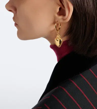 Dolce & Gabbana Sacro Cuore DG embellished hoop earrings | Thumbnail 5 Dolce & Gabbana Sacro Cuore DG embellished hoop earrings | Thumbnail 5