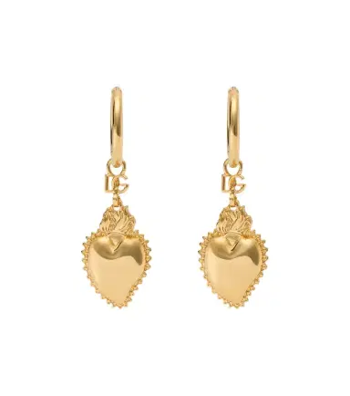 Dolce & Gabbana Sacro Cuore DG embellished hoop earrings | Thumbnail 1 Dolce & Gabbana Sacro Cuore DG embellished hoop earrings | Thumbnail 1