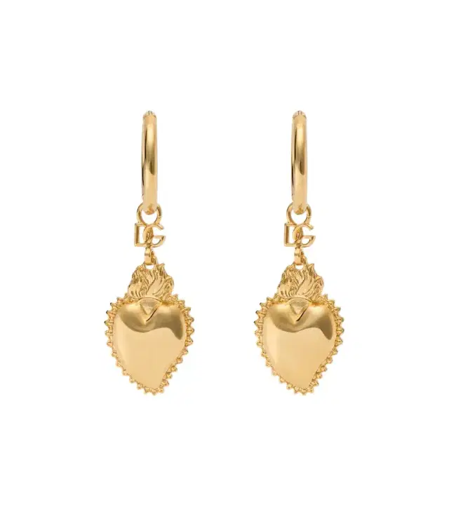 Sacro Cuore DG embellished hoop earrings Sacro Cuore DG embellished hoop earrings