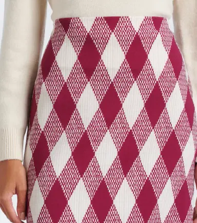 Oscar de la Renta Argyle wool-blend pencil skirt | Thumbnail 4 Oscar de la Renta Argyle wool-blend pencil skirt | Thumbnail 4