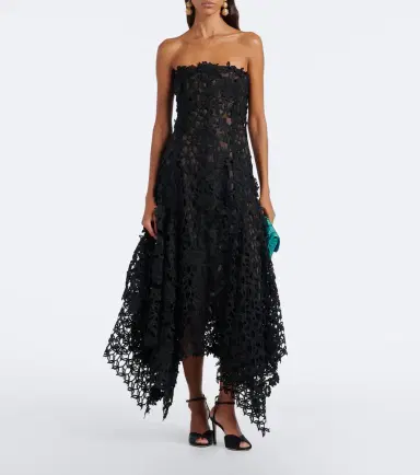 Oscar de la Renta Lace asymmetric gown | Thumbnail 2 Oscar de la Renta Lace asymmetric gown | Thumbnail 2