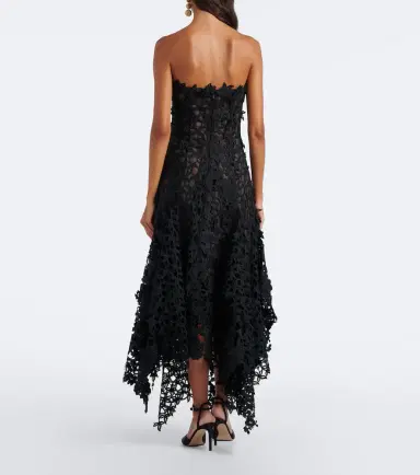 Oscar de la Renta Lace asymmetric gown | Thumbnail 3 Oscar de la Renta Lace asymmetric gown | Thumbnail 3