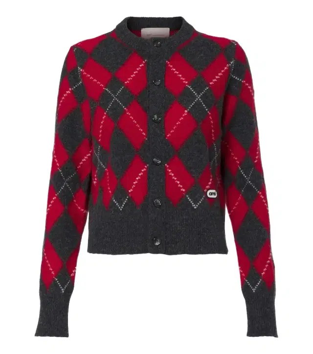 Argyle virgin wool cardigan Argyle virgin wool cardigan