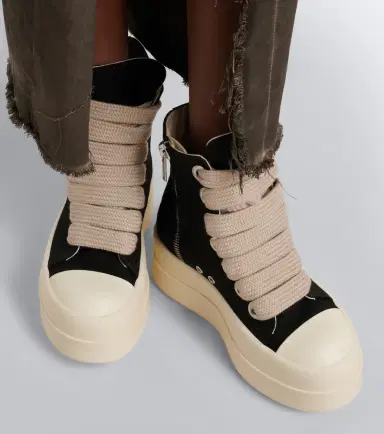 Rick Owens DRKSHDW Jumbolace canvas sneakers | Thumbnail 5 Rick Owens DRKSHDW Jumbolace canvas sneakers | Thumbnail 5