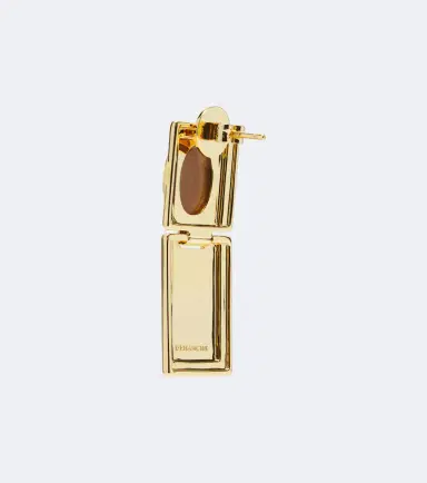 Déhanche Déhanche Signet Stone Tiger's Eye 18kt gold-plated earrings | Thumbnail 2 Déhanche Déhanche Signet Stone Tiger's Eye 18kt gold-plated earrings | Thumbnail 2