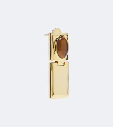 Déhanche Déhanche Signet Stone Tiger's Eye 18kt gold-plated earrings | Thumbnail 4 Déhanche Déhanche Signet Stone Tiger's Eye 18kt gold-plated earrings | Thumbnail 4