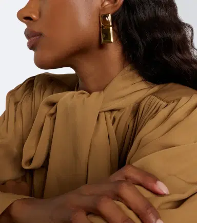 Déhanche Déhanche Signet Stone Tiger's Eye 18kt gold-plated earrings | Thumbnail 6 Déhanche Déhanche Signet Stone Tiger's Eye 18kt gold-plated earrings | Thumbnail 6