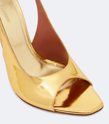 Amina Muaddi Alexa mirrored leather slingback sandals | Thumbnail 4 Amina Muaddi Alexa mirrored leather slingback sandals | Thumbnail 4
