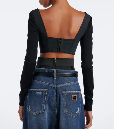 Dolce & Gabbana Satin crop top | Thumbnail 2 Dolce & Gabbana Satin crop top | Thumbnail 2