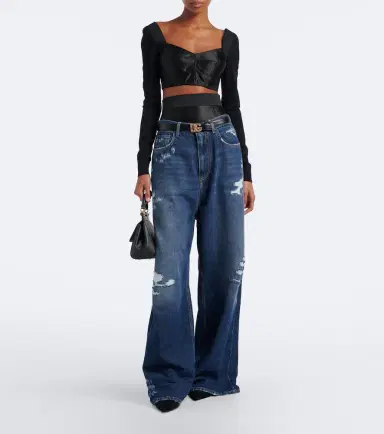 Dolce & Gabbana Satin crop top | Thumbnail 4 Dolce & Gabbana Satin crop top | Thumbnail 4