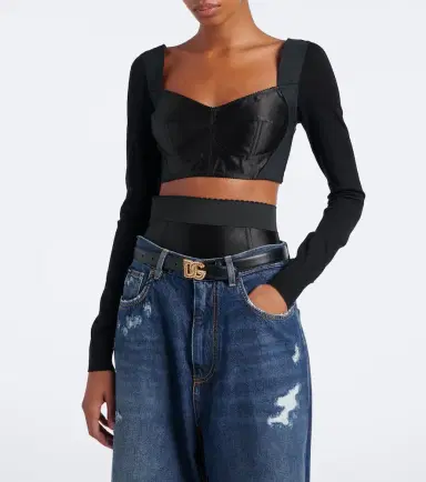Dolce & Gabbana Satin crop top | Thumbnail 5 Dolce & Gabbana Satin crop top | Thumbnail 5