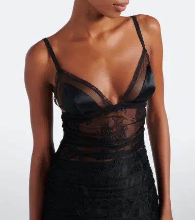 Dolce & Gabbana Sheer lace midi dress | Thumbnail 2 Dolce & Gabbana Sheer lace midi dress | Thumbnail 2