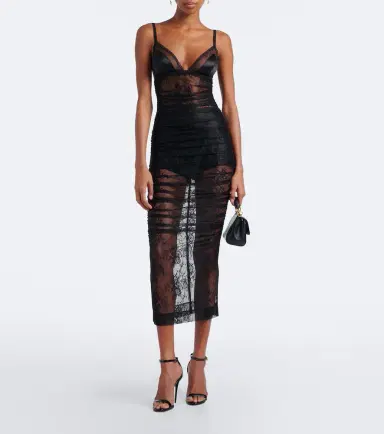 Dolce & Gabbana Sheer lace midi dress | Thumbnail 6 Dolce & Gabbana Sheer lace midi dress | Thumbnail 6