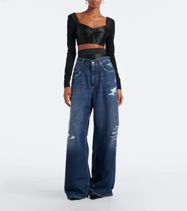 Dolce & Gabbana Distressed wide-leg jeans | Thumbnail 3 Dolce & Gabbana Distressed wide-leg jeans | Thumbnail 3