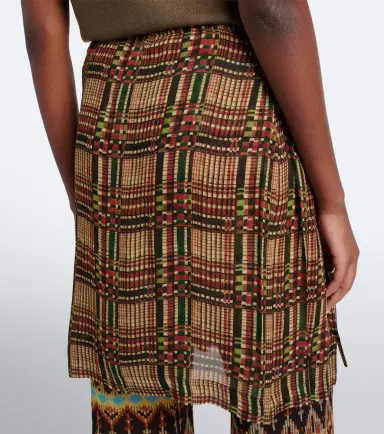 Dries Van Noten Printed layered wide-leg pants | Thumbnail 4 Dries Van Noten Printed layered wide-leg pants | Thumbnail 4