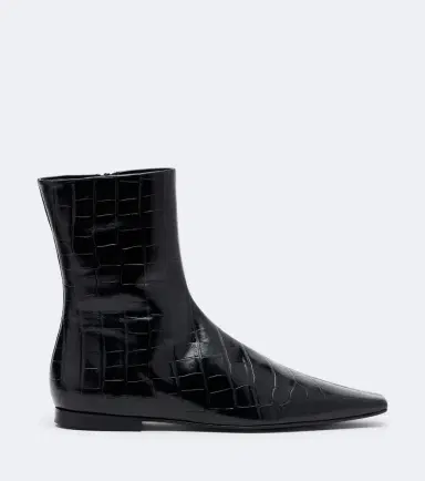 TOTEME Croc-effect leather ankle boots | Thumbnail 3 TOTEME Croc-effect leather ankle boots | Thumbnail 3
