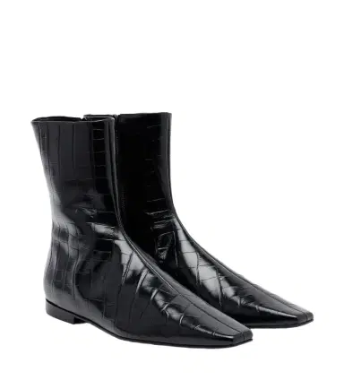 TOTEME Croc-effect leather ankle boots | Thumbnail 1 TOTEME Croc-effect leather ankle boots | Thumbnail 1