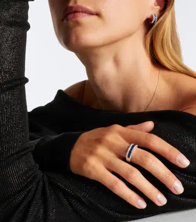 Bucherer Fine Jewellery Baguette Love 18kt white gold ring with sapphires and diamonds | Thumbnail 3 Bucherer Fine Jewellery Baguette Love 18kt white gold ring with sapphires and diamonds | Thumbnail 3