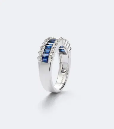 Bucherer Fine Jewellery Baguette Love 18kt white gold ring with sapphires and diamonds | Thumbnail 4 Bucherer Fine Jewellery Baguette Love 18kt white gold ring with sapphires and diamonds | Thumbnail 4