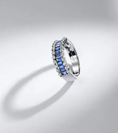 Bucherer Fine Jewellery Baguette Love 18kt white gold ring with sapphires and diamonds | Thumbnail 5 Bucherer Fine Jewellery Baguette Love 18kt white gold ring with sapphires and diamonds | Thumbnail 5