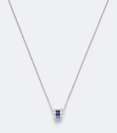 Bucherer Fine Jewellery Baguette Love 18kt white gold necklace with sapphires and diamonds | Thumbnail 2 Bucherer Fine Jewellery Baguette Love 18kt white gold necklace with sapphires and diamonds | Thumbnail 2
