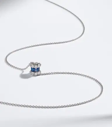 Bucherer Fine Jewellery Baguette Love 18kt white gold necklace with sapphires and diamonds | Thumbnail 6 Bucherer Fine Jewellery Baguette Love 18kt white gold necklace with sapphires and diamonds | Thumbnail 6